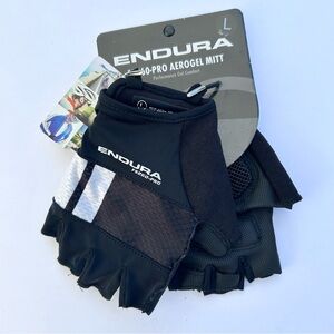Endura FS260 Pro Aerogel Mitt - Black and White Cycling Fingerless Gloves Large